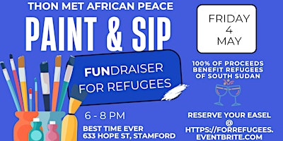 Primaire afbeelding van PAINT & SIP FUNDRAISER FOR REFUGEES