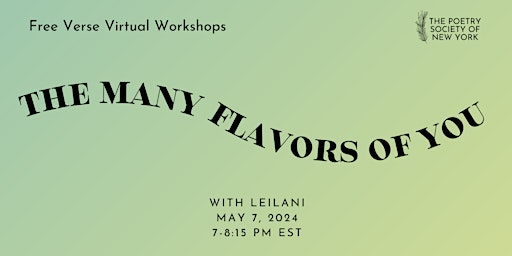 Hauptbild für PSNY Free Verse Workshop: The Many Flavors of You