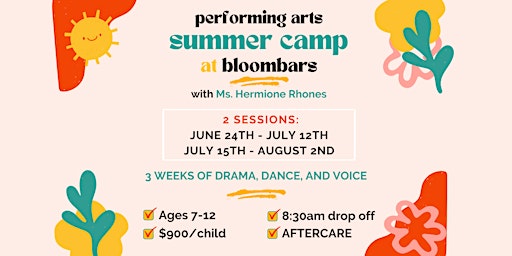 Imagen principal de Performing Arts Summer Camp at BloomBars 2024