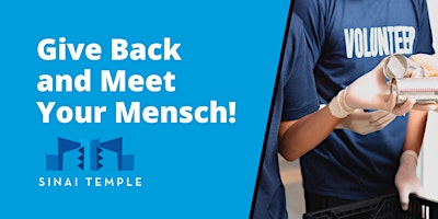 Give Back and Meet Your Mensch for People Aged 35-55 primary image