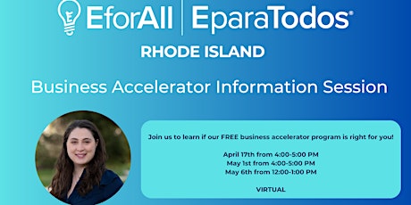 Virtual Info Session - EforAll RI Business Accelerator