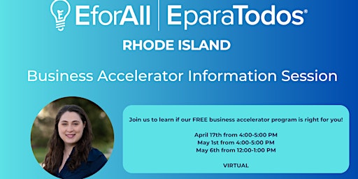 Virtual Info Session - EforAll RI Business Accelerator primary image