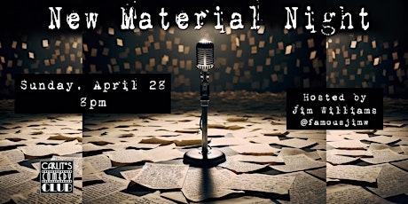 New Material Night - English Stand-up Comedy