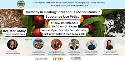 Harmony in Healing: Indigenous-led solutions in Substance Use Policy primary image