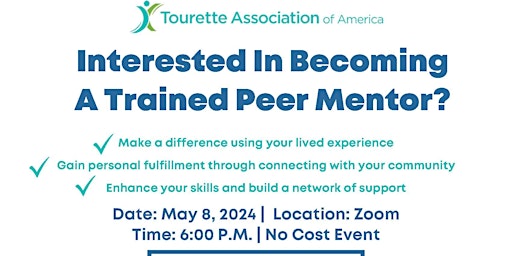 Imagen principal de SoCal Tourette Association: Certified Peer Mentor Training