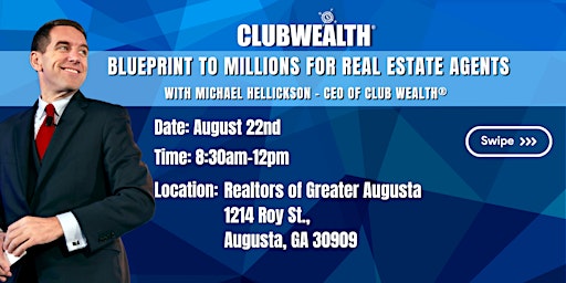 Imagem principal do evento Blueprint to Millions for Real Estate Agents | Augusta, GA