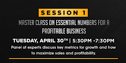Master Class on Essential Numbers for a Profitable Business​ primary image