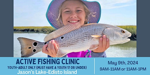 Imagem principal do evento Youth-Adult Active Fishing Clinic at Jason's Lake at Botany Bay WMA