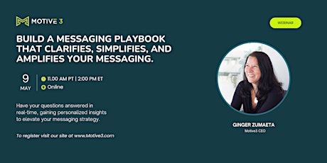 Build a Messaging Playbook that clarifies, simplifies, and amplifies your messaging