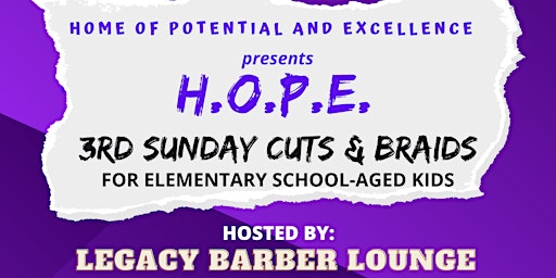 Imagem principal do evento H.O.P.E. 3rd Sunday Cuts and Braids