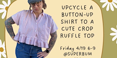 Imagem principal de Sewing Workshop Upcycle a Button up Shirt to a cute ruffle top.