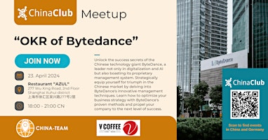 Imagem principal do evento ChinaClub Meetup - OKR of Bytedance