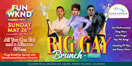 BIG GAY SUNDAY BRUNCH at POOL CLUB PV | VALLARTA PRIDE 2024