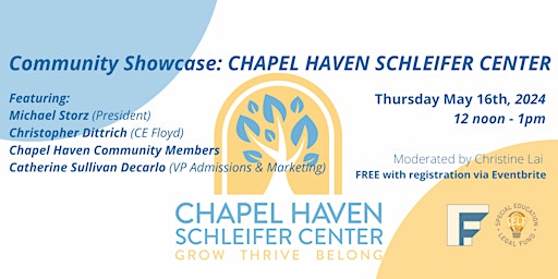 Primaire afbeelding van Community Showcase: Chapel Haven Schleifer Center