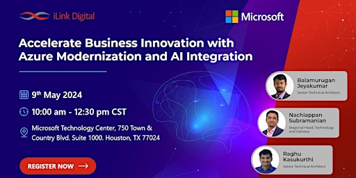 Imagem principal do evento Accelerate Business Innovation with Azure Modernization and AI Integration