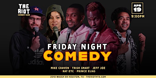 Imagem principal de The Riot Comedy Club presents Friday Night Comedy Showcase