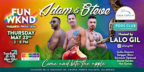 Adam & Steve Men’s Party JFF Edition | PRIDE edition Orgullo 2024