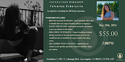 Image principale de Foundations Workshop - An intuitive workshop for full body awareness.
