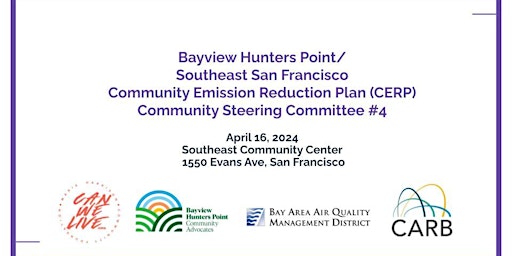 Bayview-Hunters Point Community Emission Reduction Plan (CERP) Meeting #4 primary image
