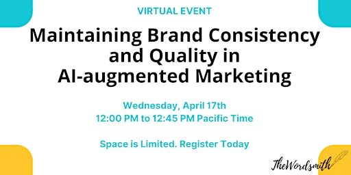 Imagem principal do evento Maintaining Brand Consistency and Quality in AI-augmented Marketing