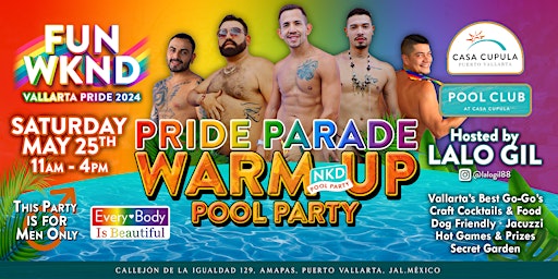 Warm-Up Pride Parade - Pool Party at Pool Club PV at Casa Cupula primary image