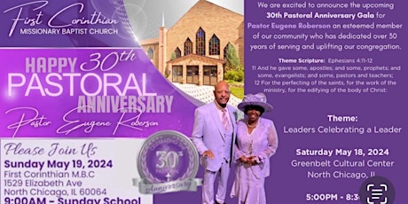 Pastor Eugene Roberson's 30th Annivesary Gala