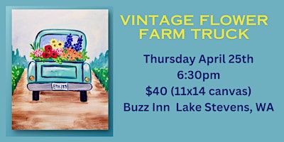 Paint Night at Buzz Inn Lake Stevens - Vintage Springtime Vibes primary image