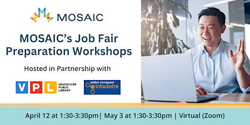 Primaire afbeelding van MOSAIC Job Fair Preparation Workshops with VPL