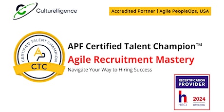 APF Certified Talent Champion™ (APF CTC™) | May 6-7, 2024  primärbild