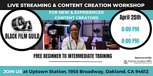 Live Streaming and Content Creation Workshop primary image