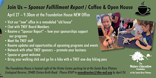 TNEF SPONSOR REPORT / OPEN HOUSE / COFFEE primary image