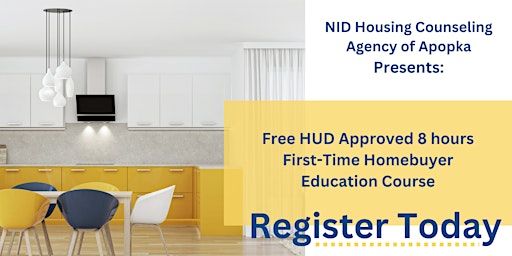 Imagem principal de NID- APOPKA FREE HUD APPROVED 8 HOURS FIRST TIME HOMEBUYER EDUCATION COURSE