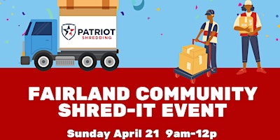 Hauptbild für 2nd Annual Fairland Community Shred Event