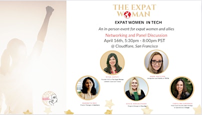 Primaire afbeelding van Expat Women in Tech:  Networking and Panel Discussion