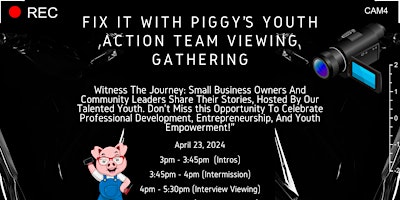 Primaire afbeelding van Fix It With Piggy's Youth Action Team Viewing Party