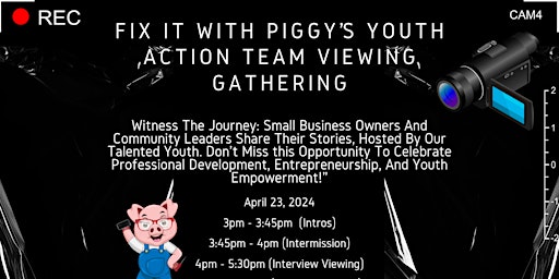 Primaire afbeelding van Fix It With Piggy's Youth Action Team Viewing Party