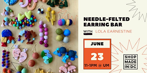 Imagem principal do evento Needle-Felted Earring Bar w/Lola Earnestine