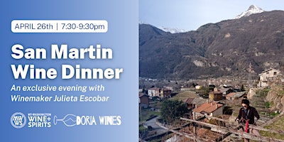 Imagen principal de San Martin Wine Dinner with Mt. Washington Wine & Doria Wines