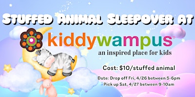 Stuffed Animal Sleepover at kiddywampus Hopkins! primary image