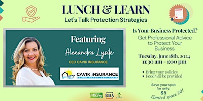 Imagem principal do evento Lunch and Learn About Insurance!