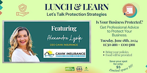 Imagen principal de Lunch and Learn About Insurance!