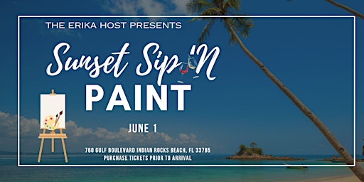 Imagem principal do evento Beach Sunset Sip 'N Paint