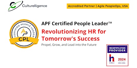 APF Certified People Leader™ (APF CPL™) May 8-9, 2024 primary image