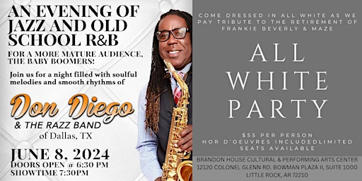 Image principale de An All White Party! Evening of Jazz and Old School R&B
