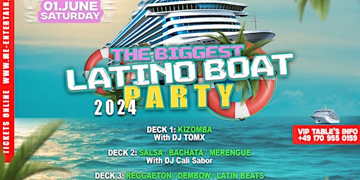 The Biggest Summer Latino Boat party primary image