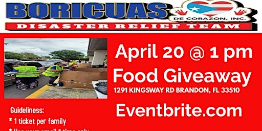 April 20 Food Giveaway primary image