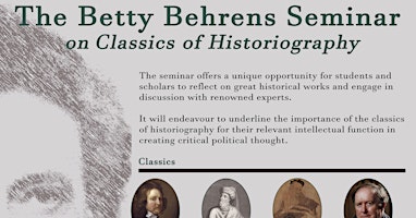 The Betty Behrens Seminar on Classics of Historiography primary image