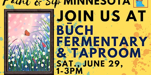 Imagem principal de June 29 Paint & Sip at BŪCH Fermentary & Taproom