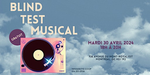 ATELIER ECTO : Soirée Blind Test Musical