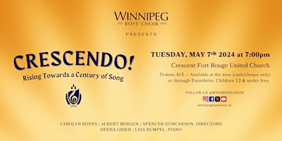 Hauptbild für Winnipeg Boys' Choir presents 'Crescendo!'